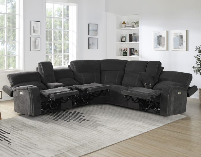 Steve Silver Seattle 3 Pc Power Motion Sectional