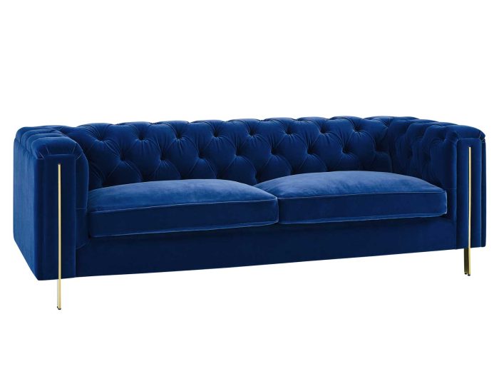 Charlene Blue Velvet Sofa CH100SBL