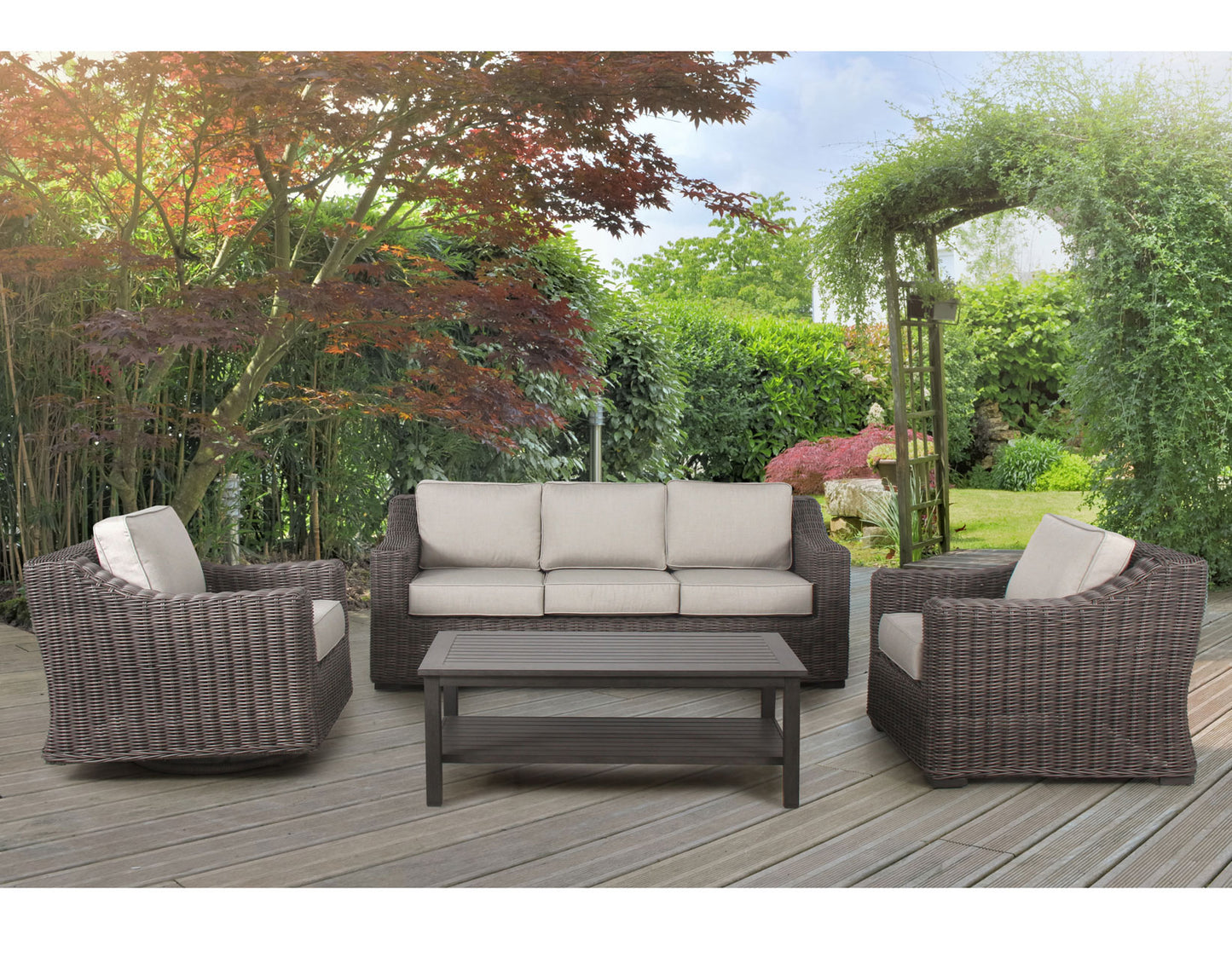 Steve Silver Jones 3 Pc Resin Wicker Outdoor Sofa Set