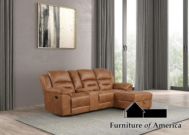 Septimus Saddle Brown Motion Sectional