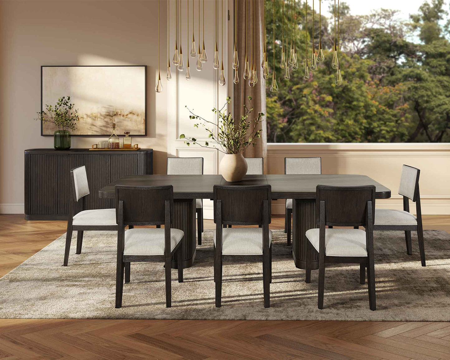 Tulane Dark Chocolate Dining Set w/Extension