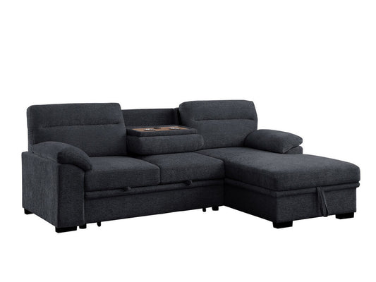 Kipling 81455 Dark Gray Sectional Sleeper