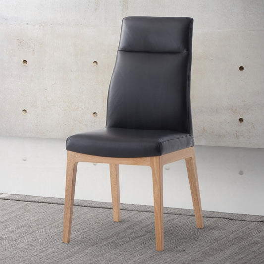 Raquan Black Leather Side Chair DN02398