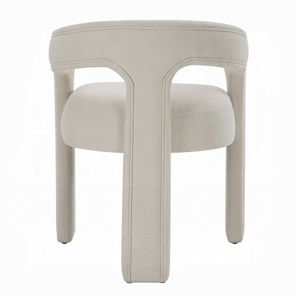 Gamarya White Chenille Chair - Set of 2