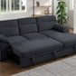 Kipling 81455 Dark Gray Sectional Sleeper