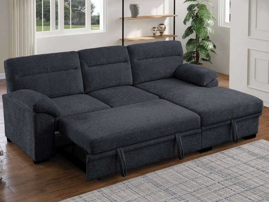 Kipling 81455 Dark Gray Sectional Sleeper