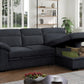 Kipling 81455 Dark Gray Sectional Sleeper