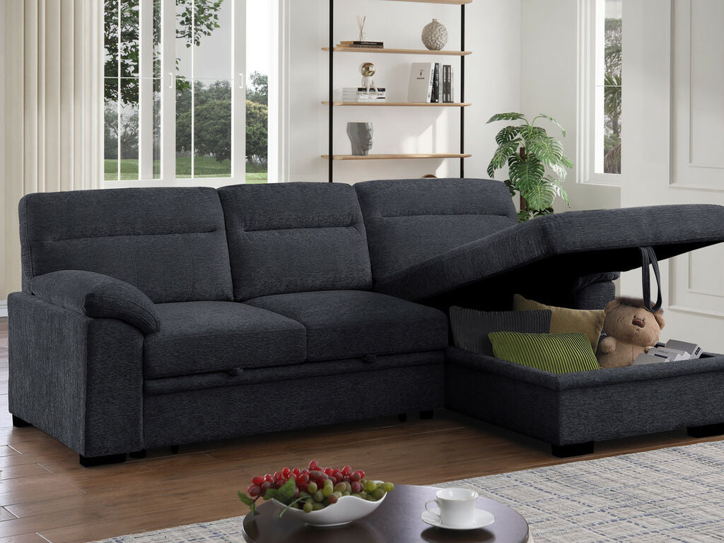 Kipling 81455 Dark Gray Sectional Sleeper