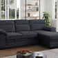 Kipling 81455 Dark Gray Sectional Sleeper