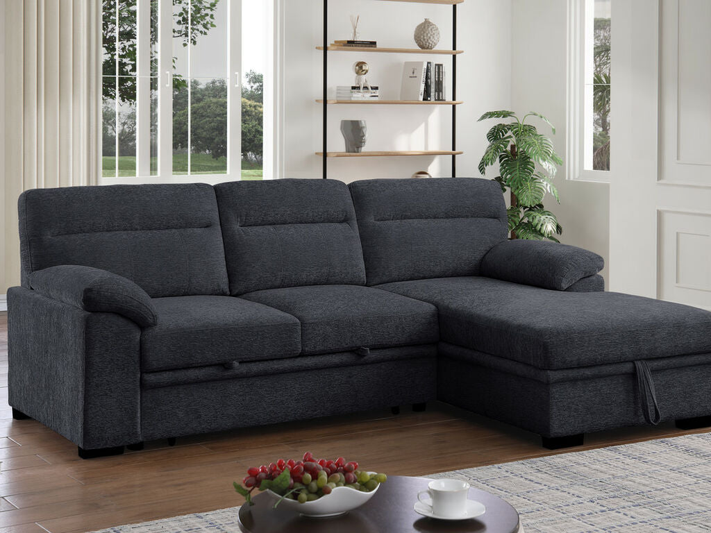 Kipling 81455 Dark Gray Sectional Sleeper