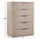 Henry 5 Drawer Reeded Chest HEN900TC