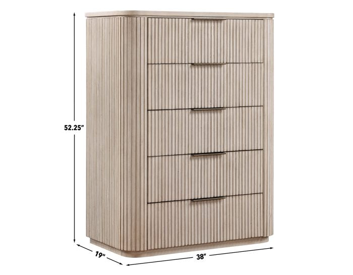 Henry 5 Drawer Reeded Chest HEN900TC