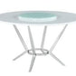 Colección de comedor Abby Ultra Modern de Coaster - Blanco y gris claro