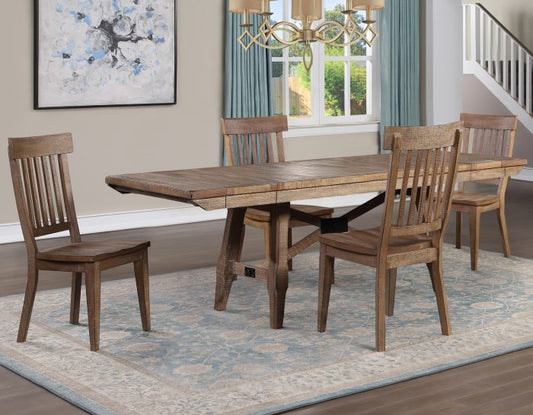 Riverdale Driftwood Finish Dining Set - Seats up to 10