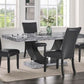 9056 Marble Top Dining Set - 7 Pc