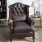 Pino Brown Leather Accent Chair AC02994