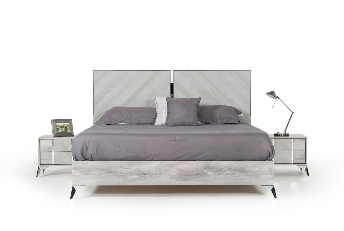 Nova Domus Alexa Modern Grey Bedroom Set - Made in Italy