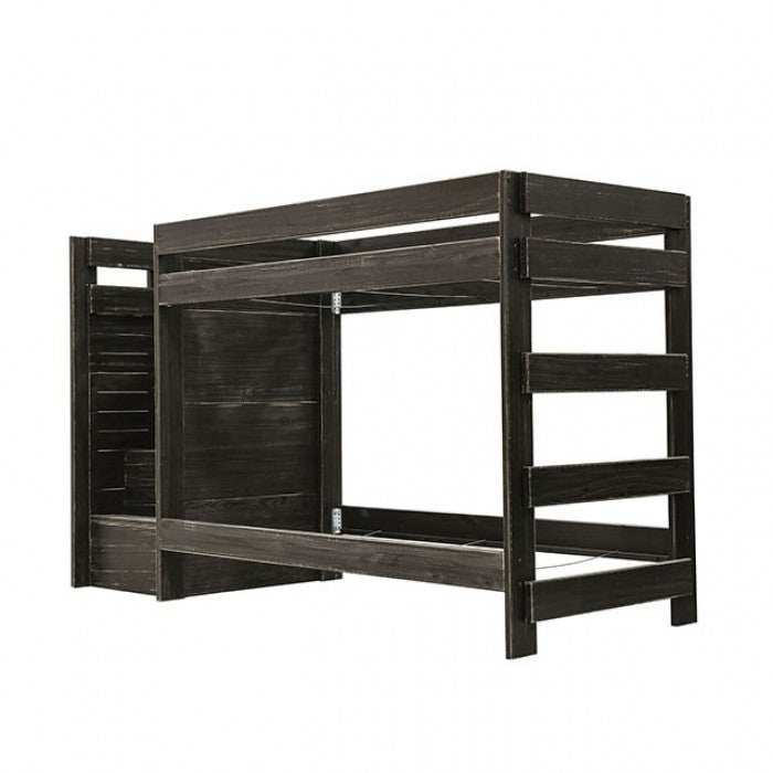 Ampelios Twin Twin Black Bunk Bed AM-BK102BK