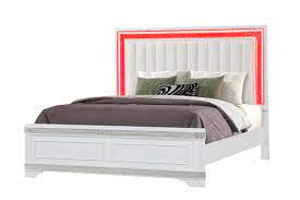 Amani White Queen Bed AMANI-QB