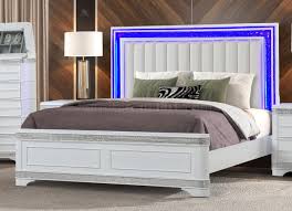 Amani White Queen Bed AMANI-QB