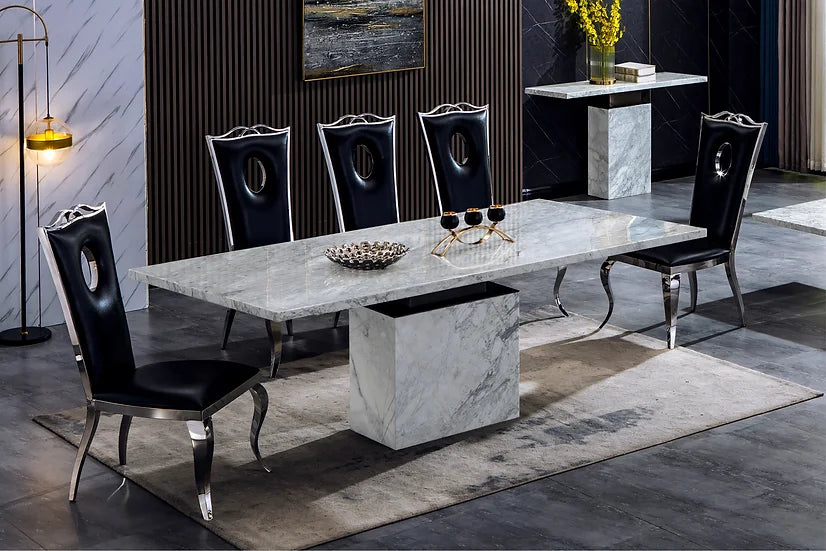 Artisan Furniture White Marble Dining Collection RDT306BMW