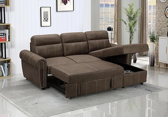 Ashton Microfiber Reversible Sleeper Sectional 87800