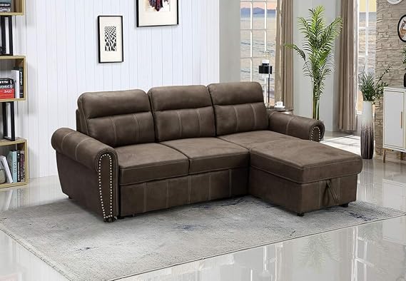 Ashton Microfiber Reversible Sleeper Sectional 87800