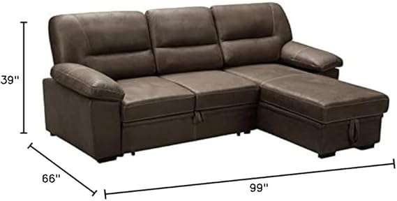 Ashton Microfiber Reversible Sleeper Sectional 87800