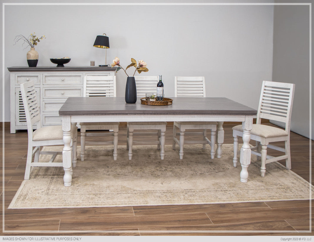 Stone Distressed Two-Tone Finish Dining Collection