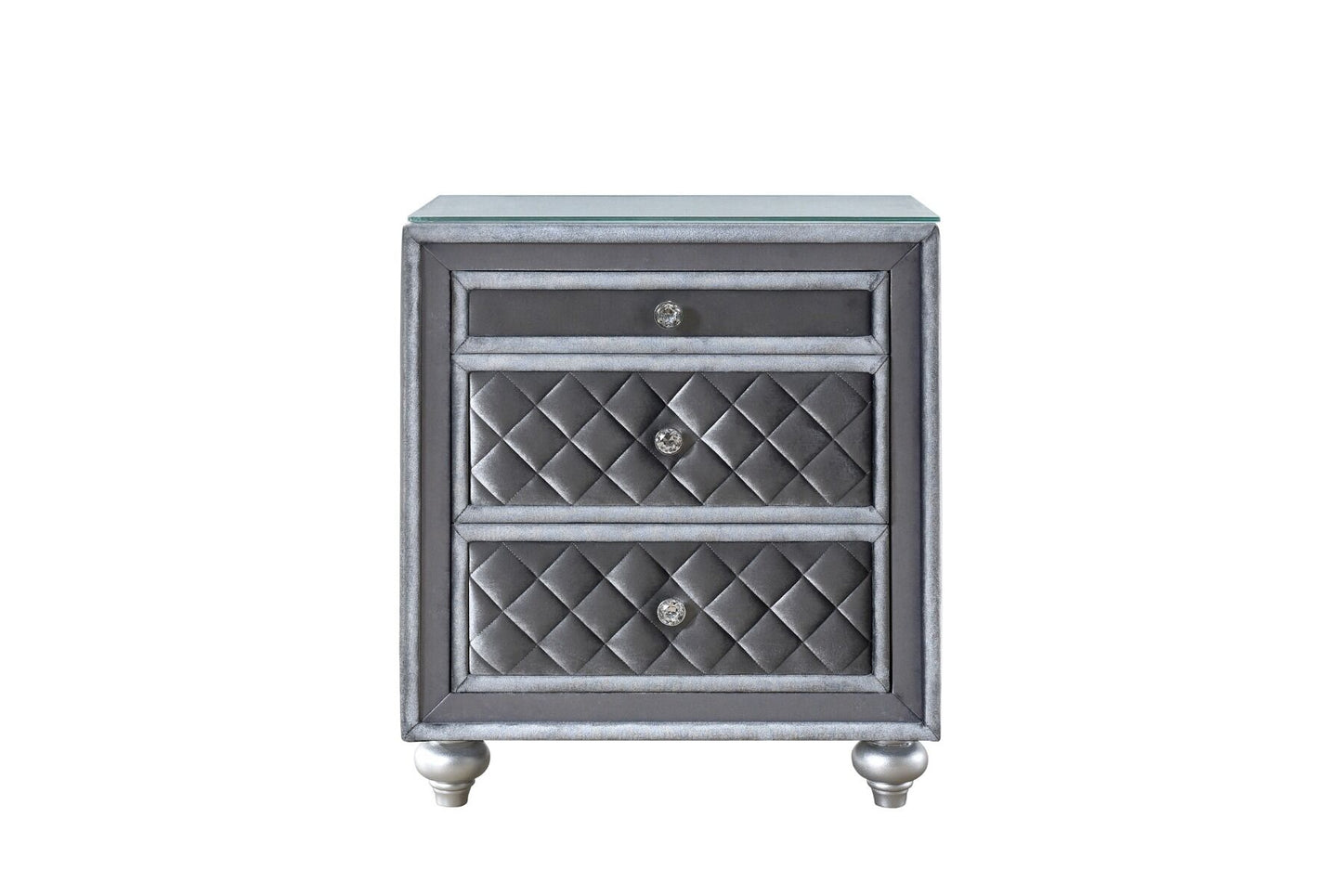 Juego de dormitorio tapizado en gris Cameo de Crown Mark Furniture