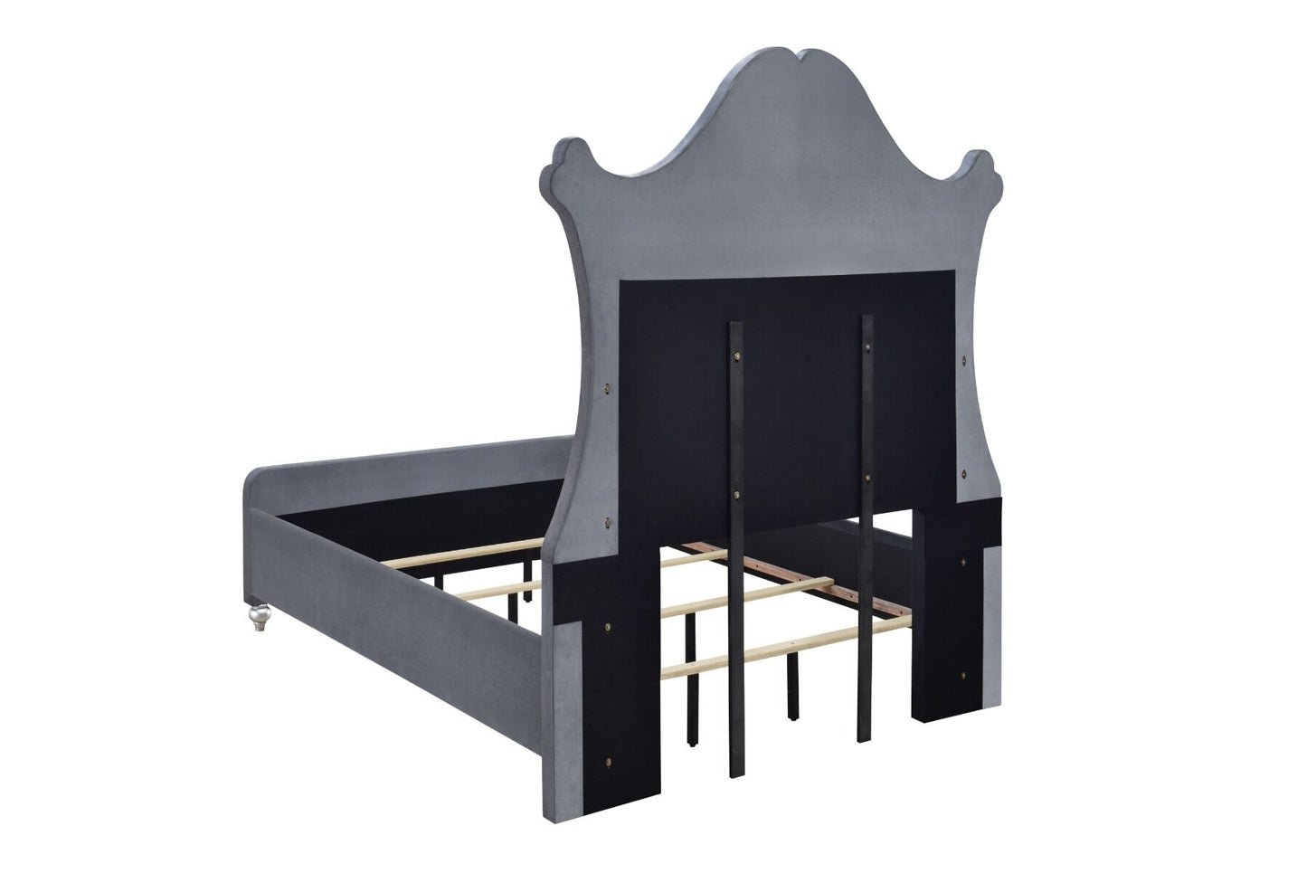 Juego de dormitorio tapizado en gris Cameo de Crown Mark Furniture