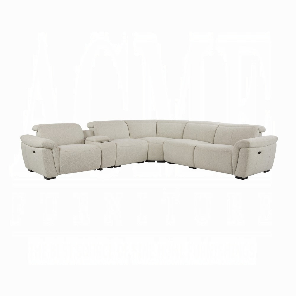 Dayana Beige Boucle Power Sectional LV02680