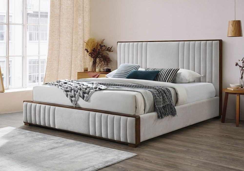 Cama Kaleea BD02468Q de chenilla gris de Acme