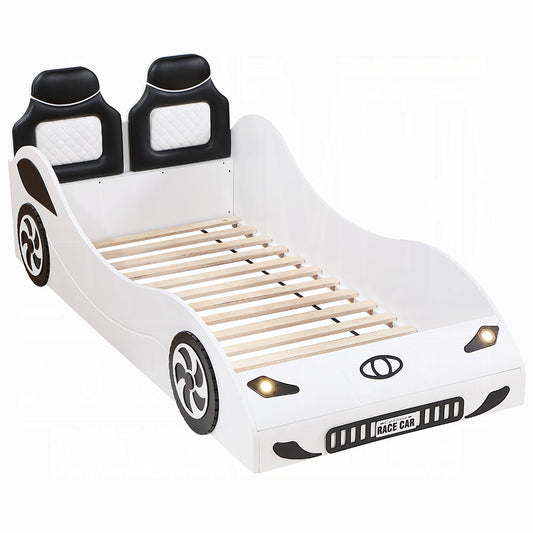 Colen Twin LED Car Bed - White or Red