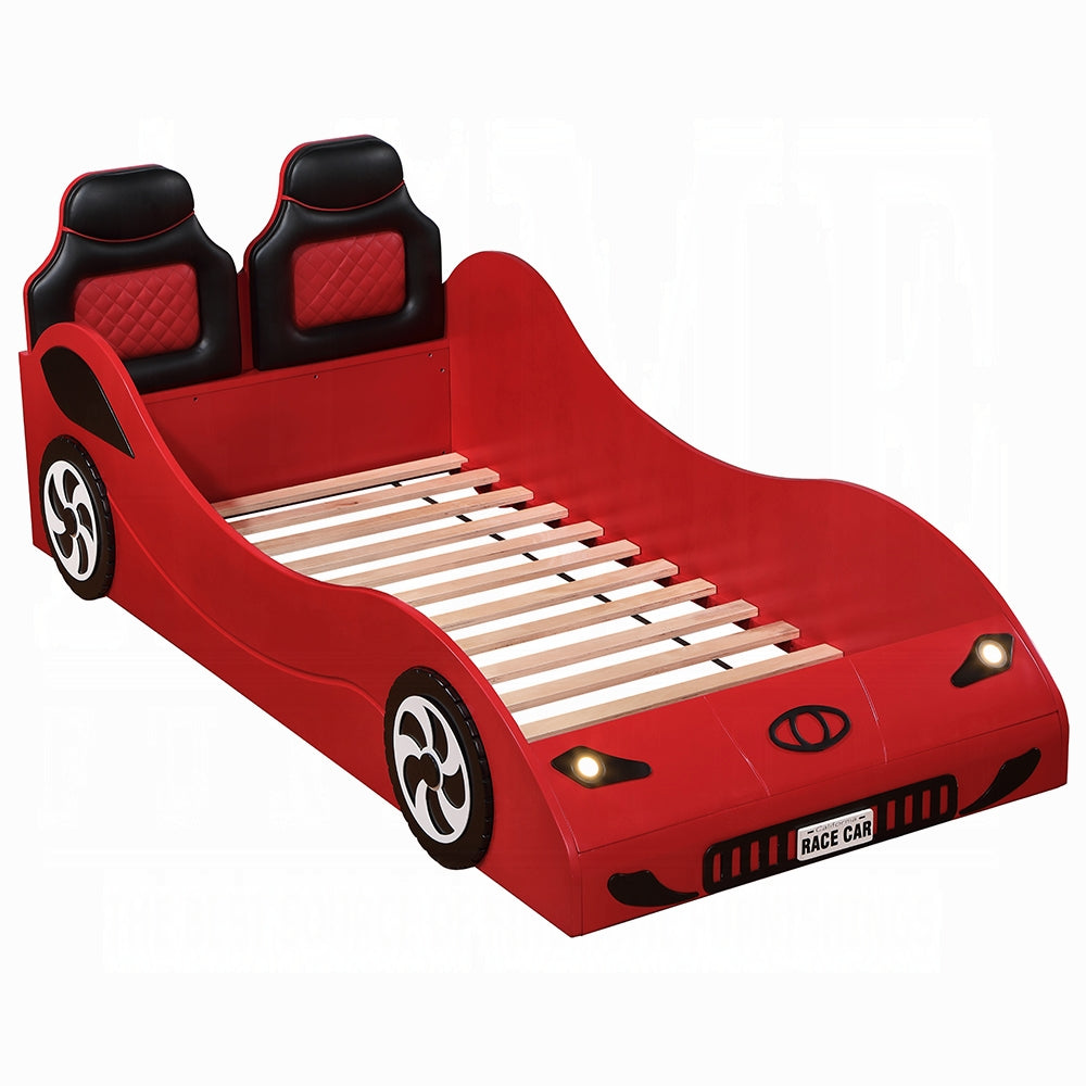 Colen Red Twin LED Car Bed BD02831T