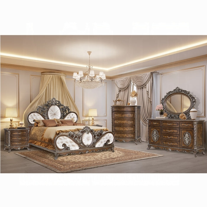 Devany Cherry Finish Bedroom Collecion by Acme