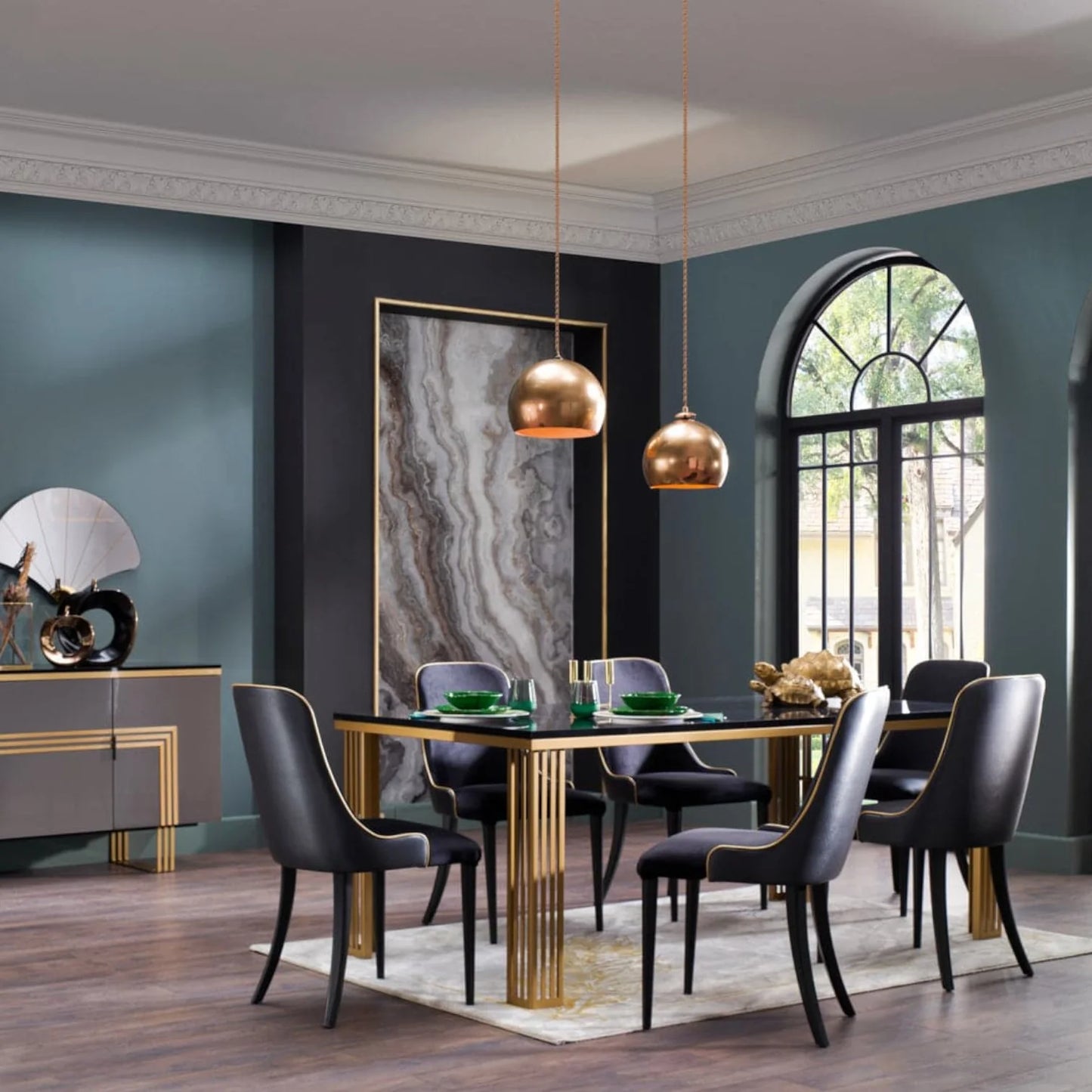 Carlino Marble Top Dining Collection by Bellona