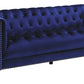 Bleker Sofa Collection 509481 by Coaster - Blue Velvet