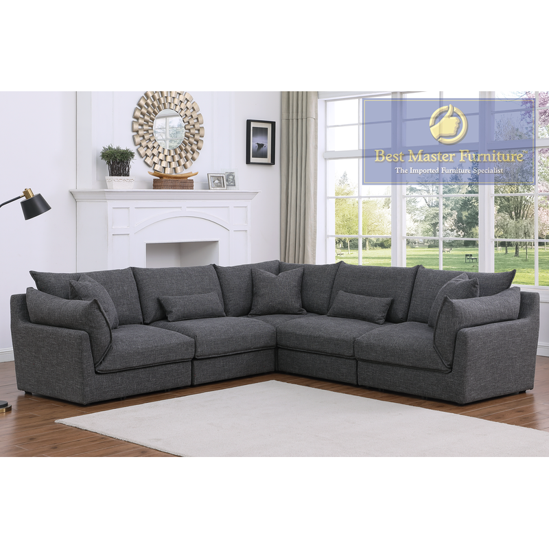 C023 Grey 5 Pc Modular Sectional