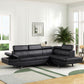 Taupe Modern Leather Sectional by Cosmos