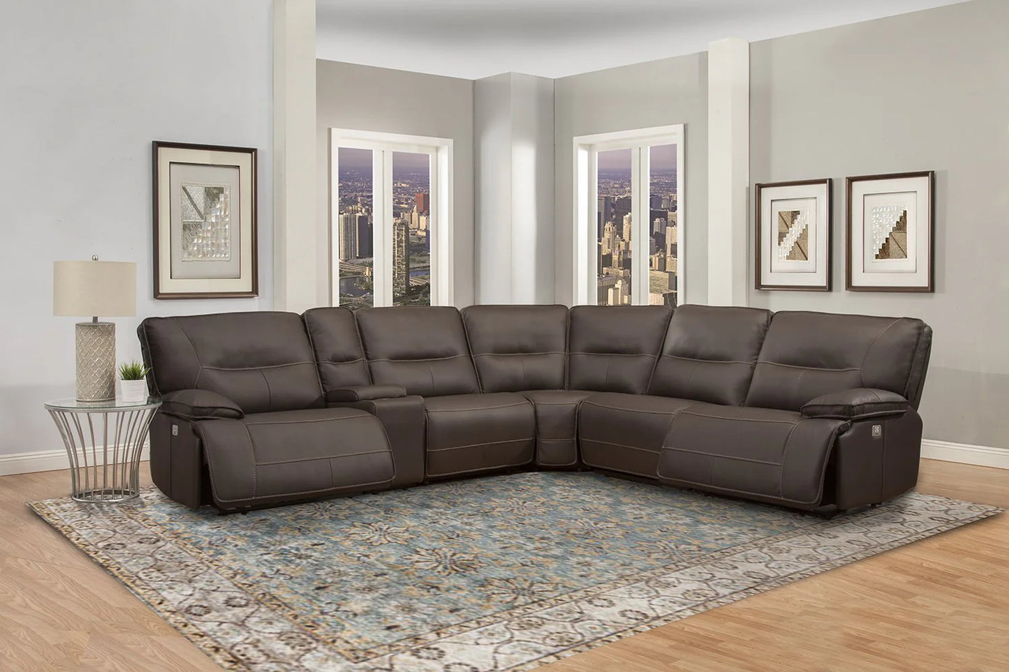 Spartacus 6 Pc Motion Sectional - Chocolate