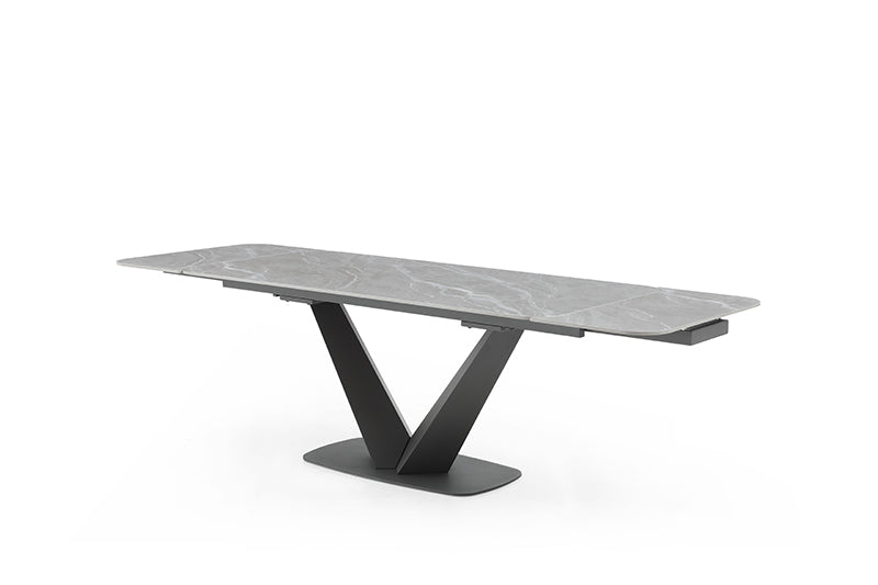 Conjunto de comedor Cloud 2 hojas extensibles - Mármol gris