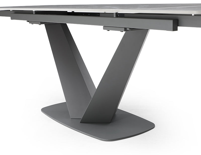 Conjunto de comedor Cloud 2 hojas extensibles - Mármol gris