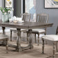 Newcastle 7 Pc Antique Gray Dining Collection - Extension Leaf