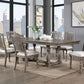 Newcastle 7 Pc Antique Gray Dining Collection - Extension Leaf