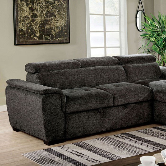 CM6514DG Patty Sleeper Sectional Dark Gray