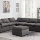 Joel CM6974GY Modular Sectional - Gray Chenille