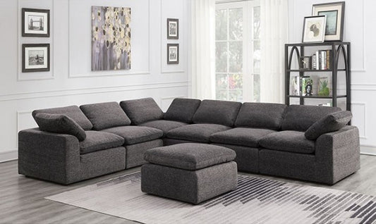 Joel CM6974GY Modular Sectional - Gray Chenille