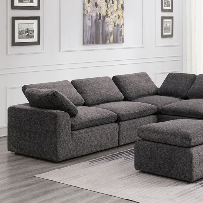 Joel CM6974GY Modular Sectional - Gray Chenille