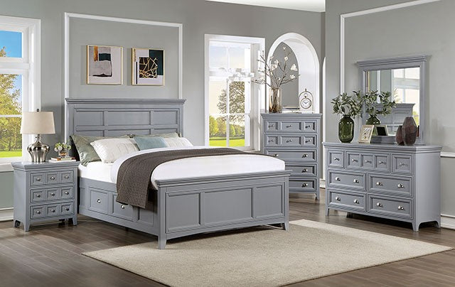 Castile 4 Pc Bedroom Collection FOA - Gray or White